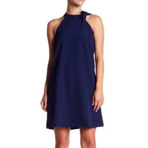 Vanity Room navy halter bow neck dress XS